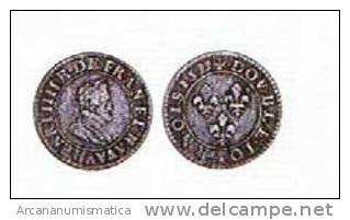 FRANCIA / FRANCE  HENRY  IV  DOUBLE  TOURNOIS - COBRE 1.599  A - PARIS     DL-5896 - 1589-1610 Enrico IV
