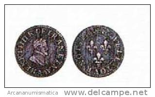 FRANCIA / FRANCE  HENRY  IV  DOUBLE  TOURNOIS - COBRE 1.603  A - PARIS   KM#16   DL-5895 - 1589-1610 Heinrich IV.