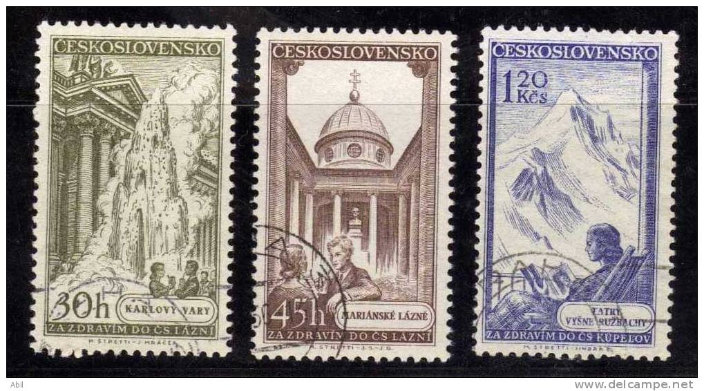 Tchécoslovaquie 1956 N°Y.T. : 848,849 Et 851  Obl. - Gebraucht