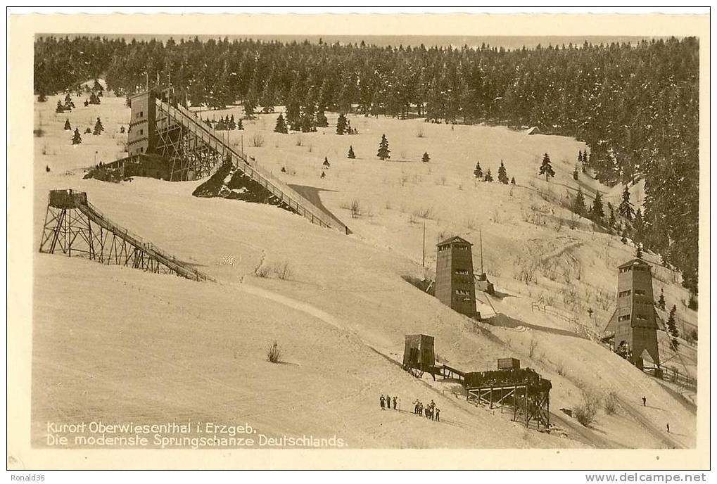 CP KURORT OBERWIESENTHAL I.ERZGEB. DIE MODERNESTE SPRUNGSCHANZE (skieurs, Tremplins) - Oberwiesenthal