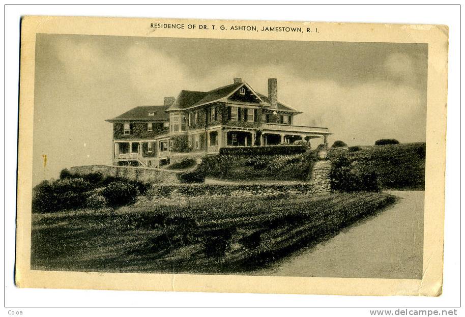 Residence Of Dr T. G. Ashton Jamestown Rhode Island - Autres & Non Classés