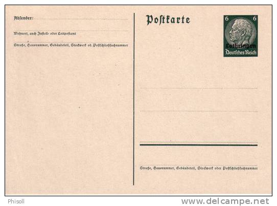 Lot 494: Entier Postal Neuf Surchargé Lothringen - Sonstige & Ohne Zuordnung