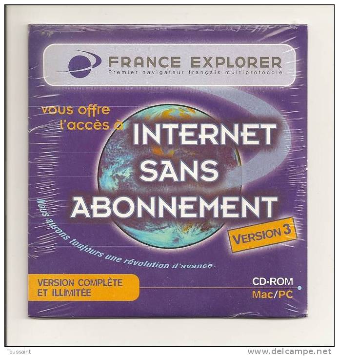 FRANCE EXPLORER: Vous Offre L´ Accès à Internet Sans Abonnement, Version Complète Et Illimitée (08-1713) - Kit De Conección A Internet