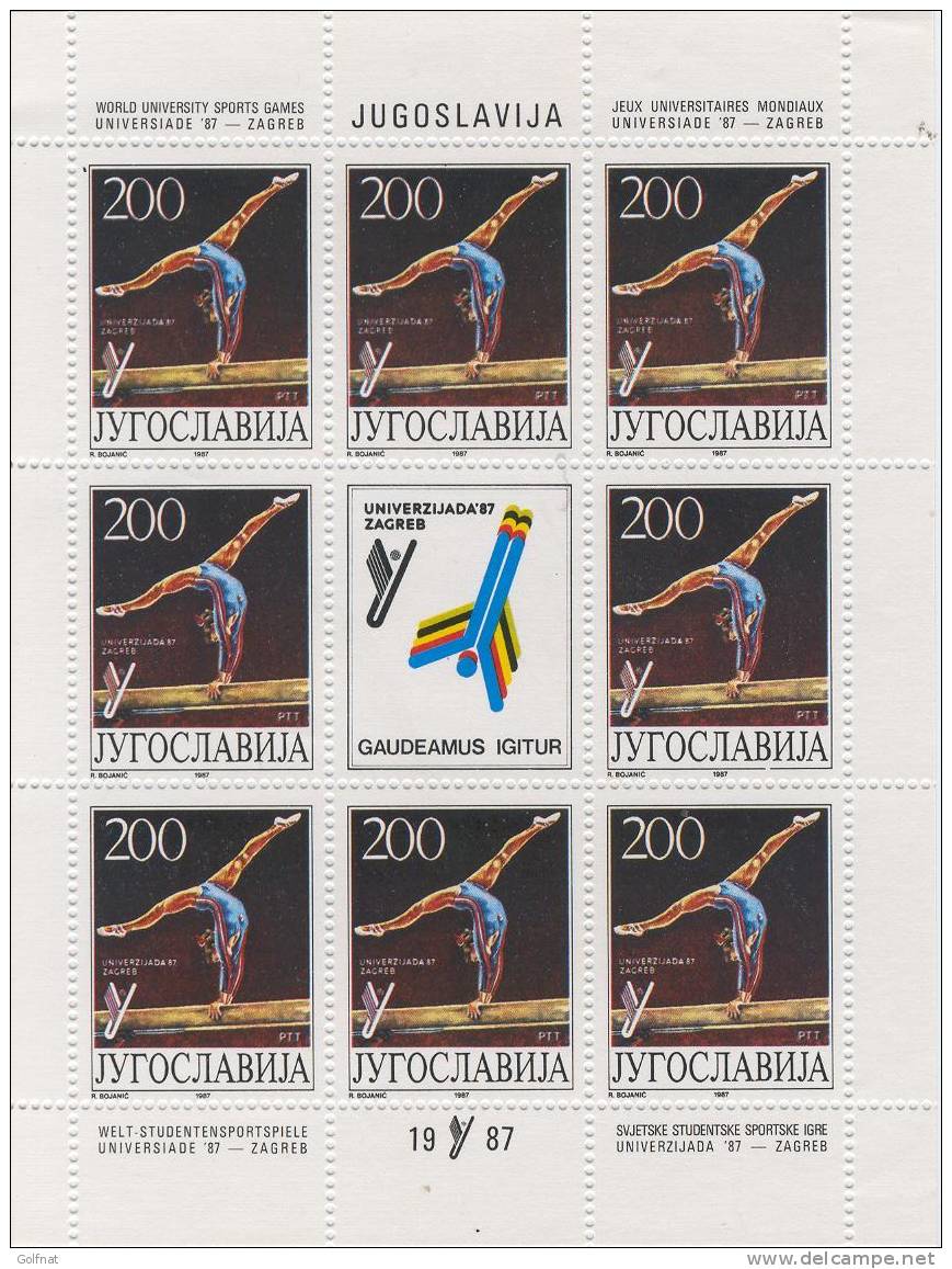 YOUGOSLAVIE UNIVERSIADES 1987 GYMNASTIQUE FEMME POUTRE - Gymnastics