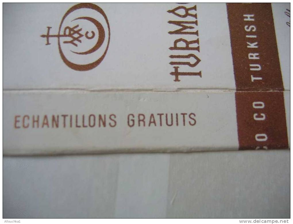 TURMAC:ETUI PAQUET DE CIGARETTE OFFERT GRACIEUSEMENT :"ECHANTILLON GRATUIT:TURKISH MACEDONIAN TABAC  " - Empty Cigarettes Boxes