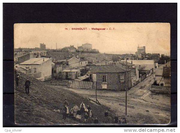 93 BAGNOLET Quartier Madagascar, Vue Générale, Animée, Ed GF 14, 1912 - Bagnolet