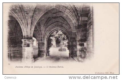 76  JUMIEGES   Ancienne Abbaye Ancienne Entrée  Non écrite Dos Non Séparé Avant 1904 - Jumieges