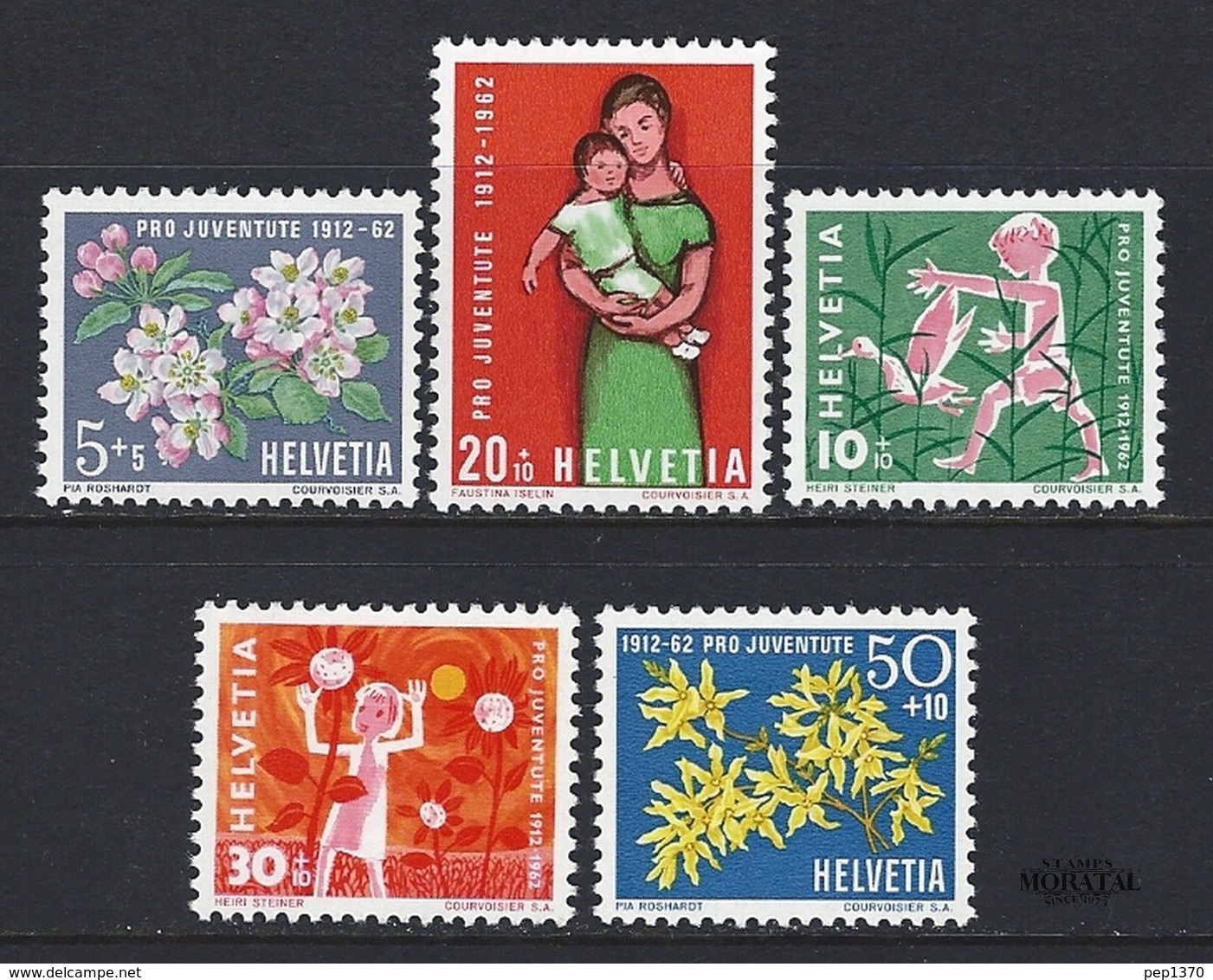 SUIZA 1962 - PRO JUVENTUD Y FLORES - YVERT - 700/704 - MICHEL 758/762 - Ungebraucht