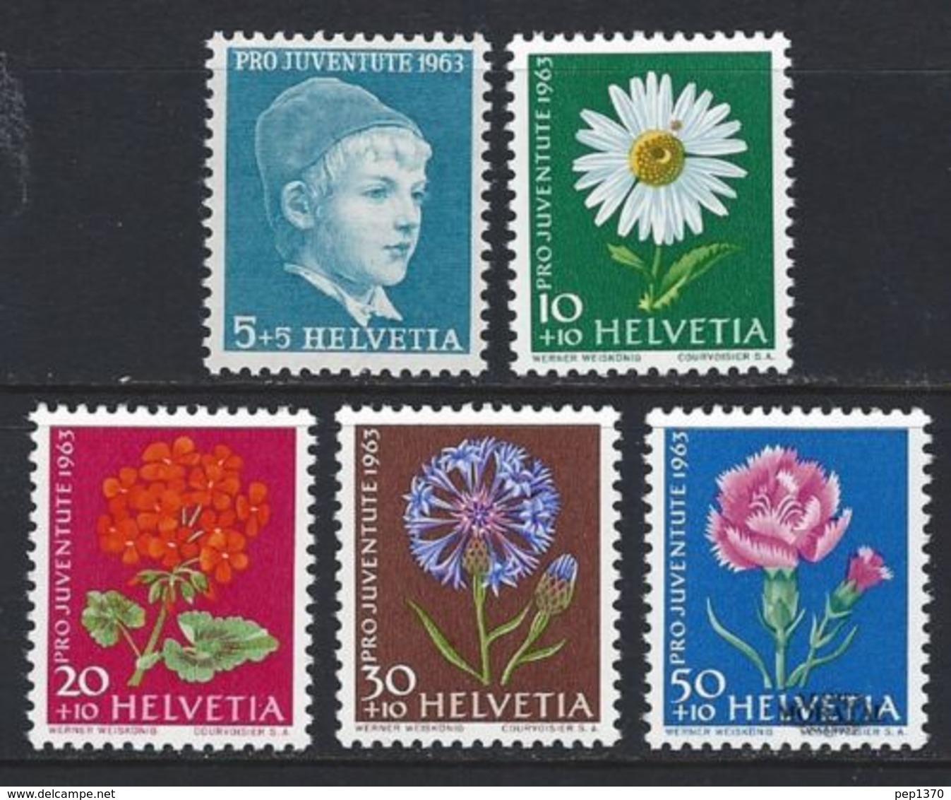 SUIZA 1963 - PRO JUVENTUD Y FLORES - YVERTNº 721/725 - MICHEL 786/790 - Unused Stamps