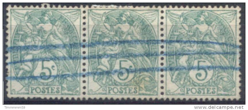 Lot N°6452   Bande De Trois N°111, Type ?, Oblit A Voir - 1900-29 Blanc