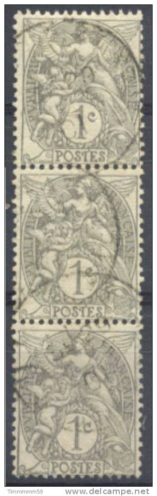 Lot N°6461   Bande De Trois N°107, Type ? - 1900-29 Blanc