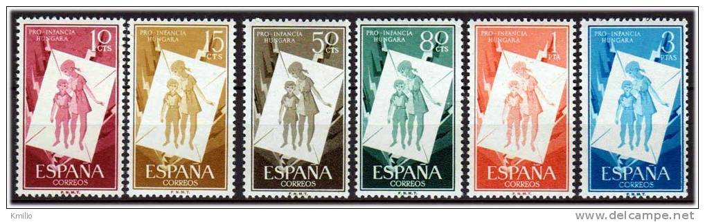 Edifil 1200-6** 1956 Pro Infancia Húngara En Nuevo Sin Charnela. - Neufs