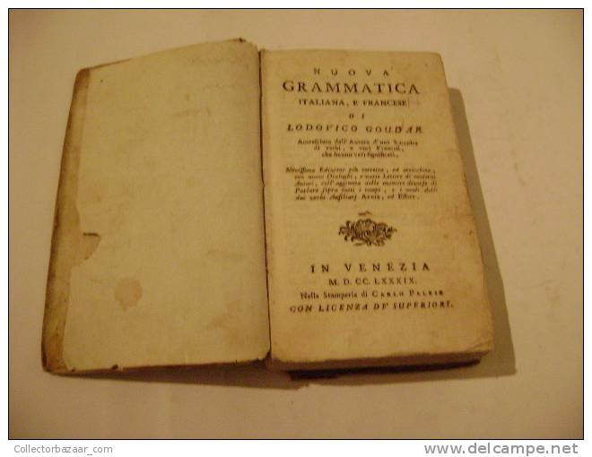 Nuova Grammatica Italiana E Francese. Per Lodovico GOUDAR. - Old Books