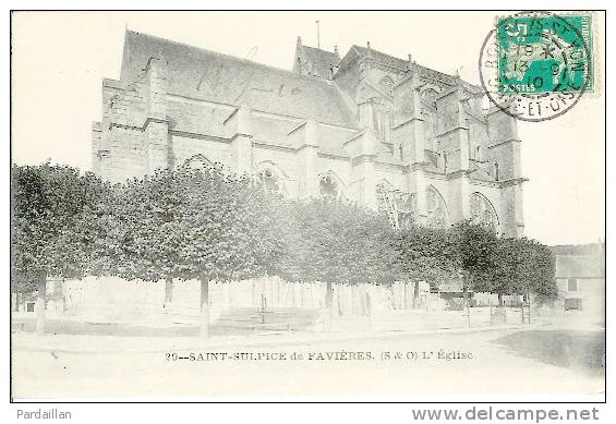 91. SAINT-SULPICE DE FAVIERES. L'EGLISE.  GROS PLAN. 1910 - Saint Sulpice De Favieres