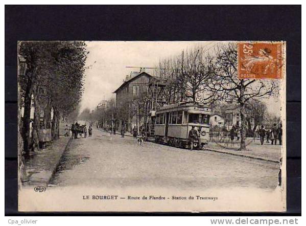 93 LE BOURGET Route De Flandre, Station De Tramways, Tramway Opéra, Travaux, Beau Plan, Ed ELD, 1930 - Le Bourget