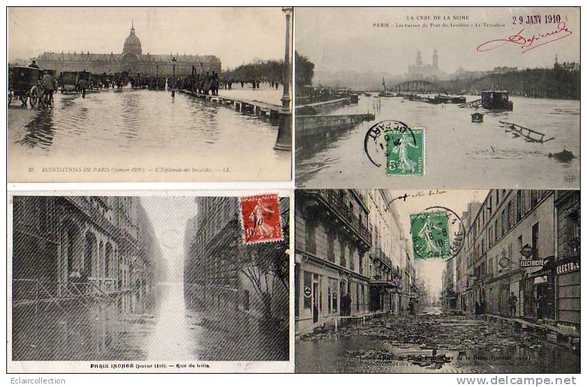 PARIS 7 ème..1 Ensemble De 12 CPA ... Inondations De 1910 - Paris (07)