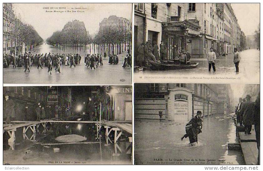 PARIS 7 ème..1 Ensemble De 12 CPA ... Inondations De 1910 - Distretto: 07