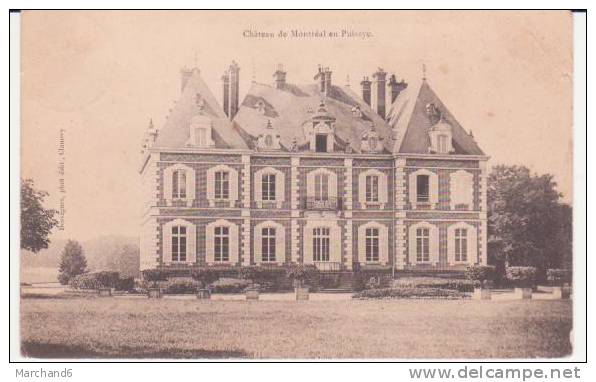 YONNE . MONTREAL EN PUISAYE . LE CHATEAU (cp Plie Haut Droit) - Montreal