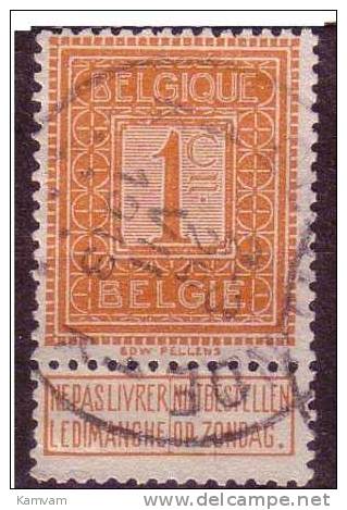 België Belgique 108 Cote  0.20€ - 1912 Pellens