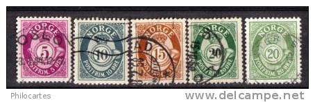 NORVEGE  1937 -  YT 171 - 173 - 175 - 324a -   Oblitérés - Used Stamps