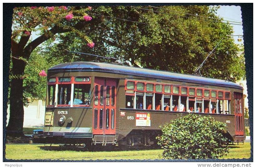 USA,New Orleans,Tram,Trolly,Street Car,postcard - New Orleans