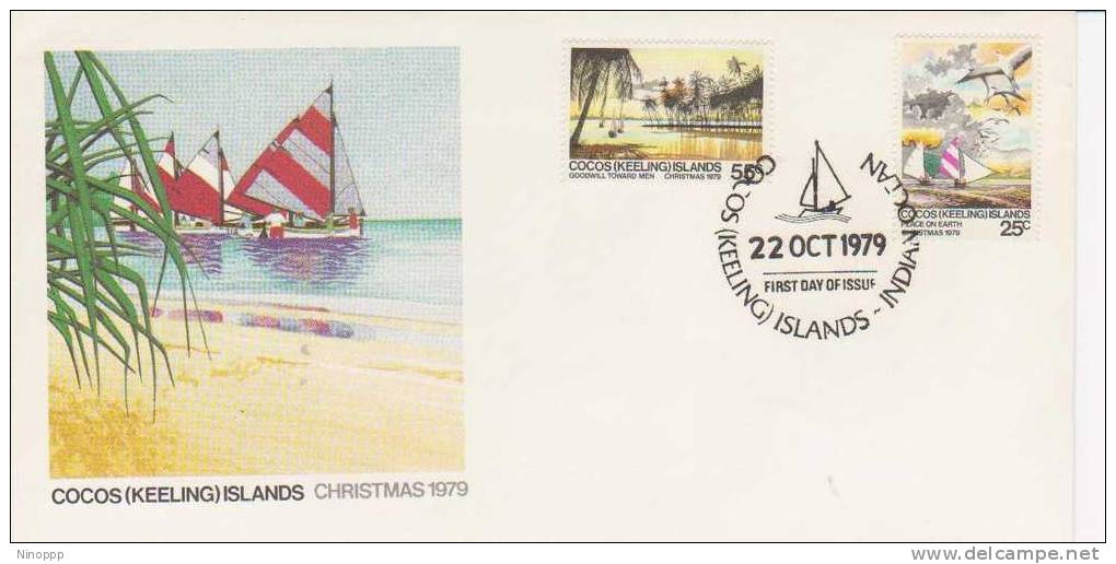 Cocos Islands  1979  Christmas FDC - Cocos (Keeling) Islands