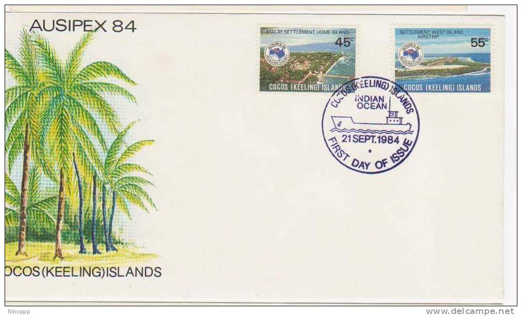 Cocos Islands  1984  Ausipex    FDC - Cocos (Keeling) Islands