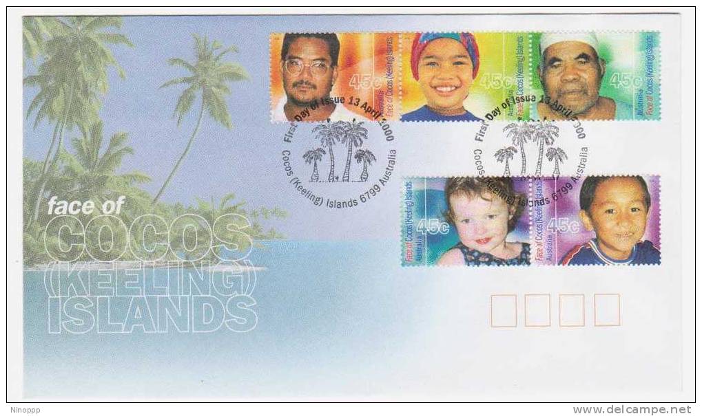 Cocos Islands  2000 Faces  Of  Cocos  FDC - Cocos (Keeling) Islands