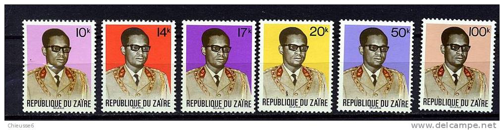 Zaïre ** N° 806 à 822 - Armoiries Et Gal Mobutu - Nuovi