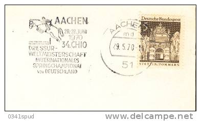 1970 Allemagne Aachen  Concours Hippiques Horse-Show Concorso Ippico    Sur Carte - Hípica