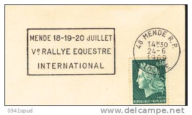 1969 France 48  Mende  Concours Hippiques Horse-Show Concorso Ippico  Sur Lettre - Hípica