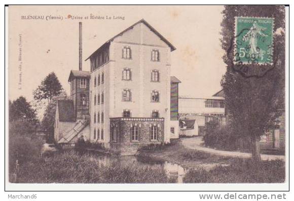 YONNE . BLENEAU . USINE ET RIVIERE LE LOING - Bleneau