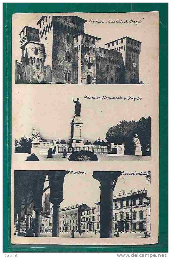 MANTOVA - VF UNUSED POSTCARD - City Views Piazza Sordello - Mon. A Virgilio - Castello S. Giorgio - C/1910´s - Mantova