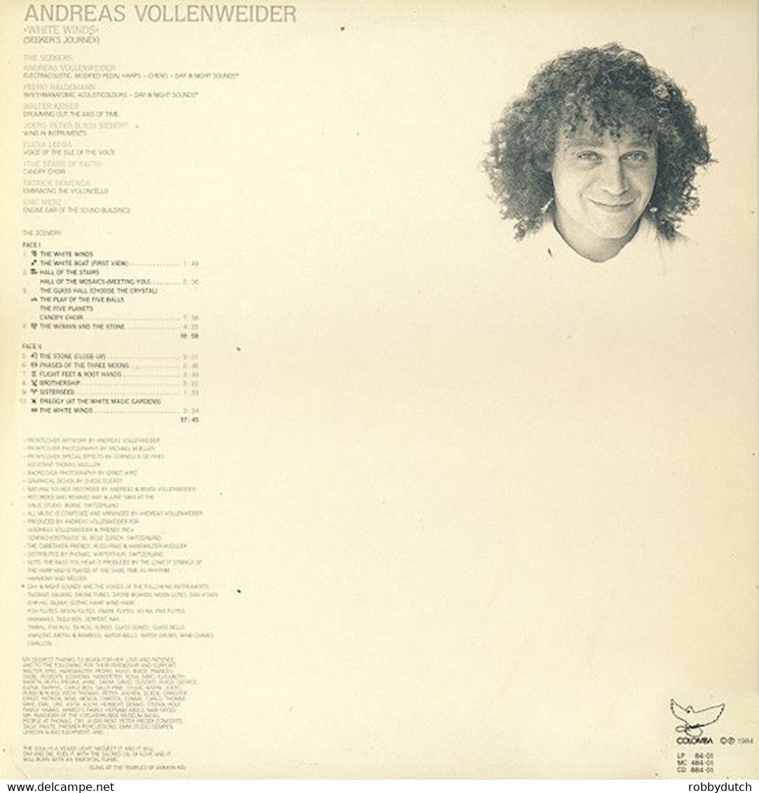 * LP * ANDREAS VOLLENWEIDER - WHITE WINDS (Holland 1984) - New Age