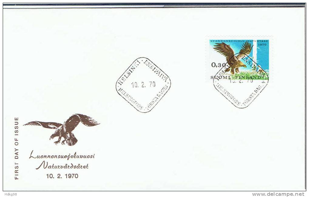 FIN Finnland 1970 Mi 667 FDC Naturschutz - Brieven En Documenten