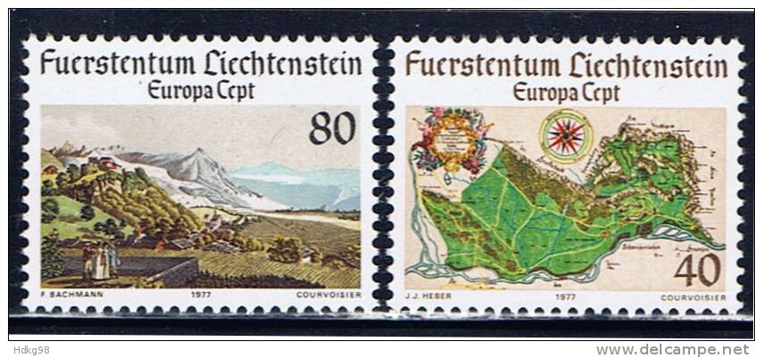 FL Liechtenstein 1977 Mi 667-68** EUROPA - Unused Stamps