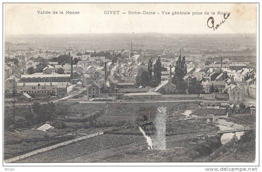 GIVET- Notre-Dame- Vue Générale Prise De La Roche - Givet