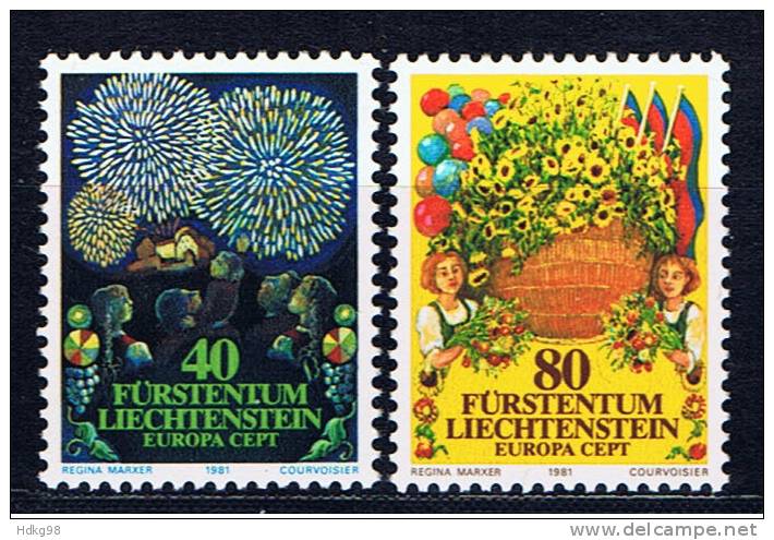 FL Liechtenstein 1981 Mi 764-65** EUROPA - Ungebraucht