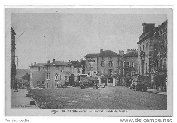 87 ) BELLAC, Place Du Palais De Justice, Ed Hirondelle - Bellac