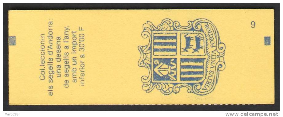 ANDORRE Français:  Carnet N°3 ** (fermé)   - Cote 14€ - - Carnets