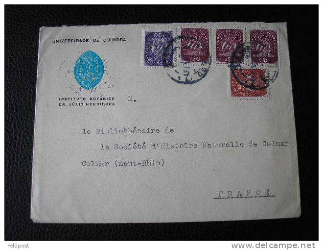 2 Lettres Du Portugal Pour La France 1947 - 1950 - Postmark Collection