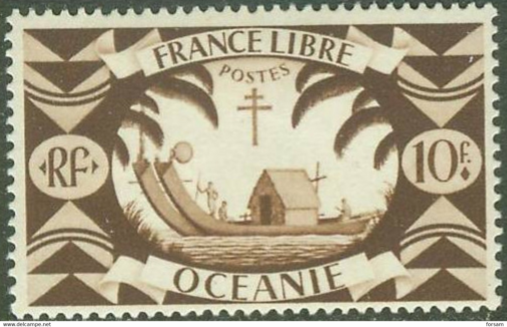 FRENCH OCEANIA..1942..Michel # 179...MLH. - Unused Stamps