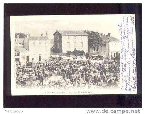 28974 Coulonges Sur L'autize Marché Aux Bestiaux édit.moreau & Proust N° 5 Animée Belle Carte Précurseur - Coulonges-sur-l'Autize