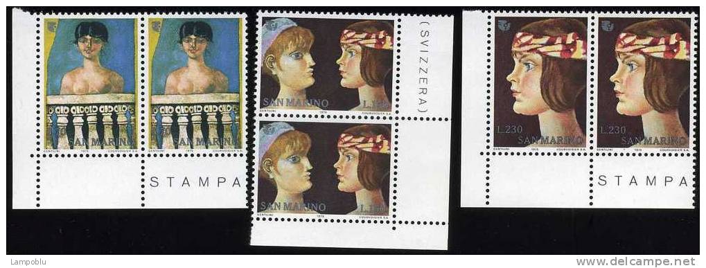 1975 - San Marino - Anno Internazionale Della Donna - Coppia Angolo Di Foglio - C - Unused Stamps