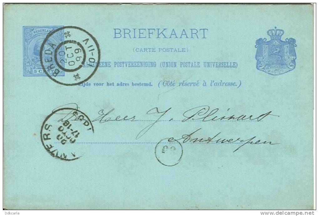 Breda - Anvers - Postal Stationery