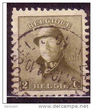 België Belgique 166 Cote 0.20 € BRUXELLES BRUSSEL - 1919-1920 Roi Casqué