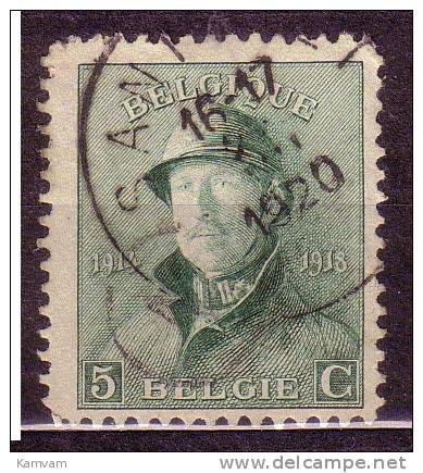 België Belgique 167 Cote 0.20 € SANTVLIET RARE ZELDZAAM - 1919-1920  Re Con Casco