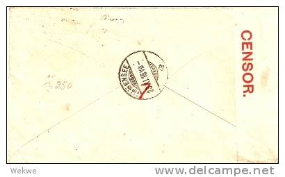 AUS259 / Roo-Frankatur 1916,Schweiz,zensiert,Alter  Vic.Stempel - Briefe U. Dokumente