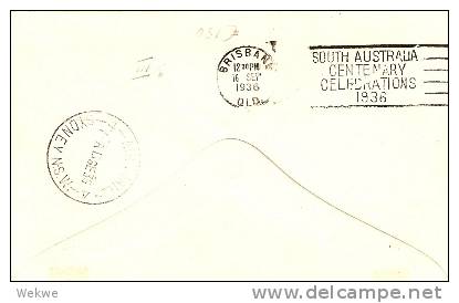 AUS286 / Erstflug Deniliquin-Brisbane1936. NUR 10 BRIEFE GEFLOGEN! - Covers & Documents