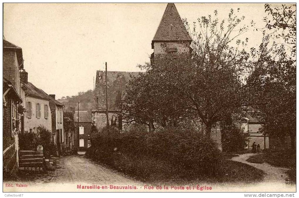 60 - OISE - MARSEILLE En BEAUVAISIS - RUE De L'EGLISE Et L'EGLISE - Marseille-en-Beauvaisis